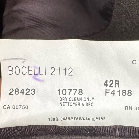 Festari Uomo Bocelli Men’s 100% Cashmere Blazer Sport Coat 42R Brown Canada Made - Picture 7 of 10